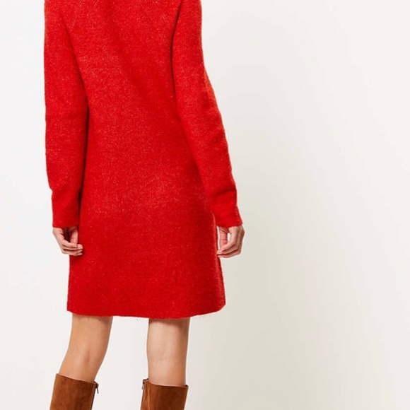 NWT Loft Petite Cowl Neck Sweater Dress - Picture 2 of 2